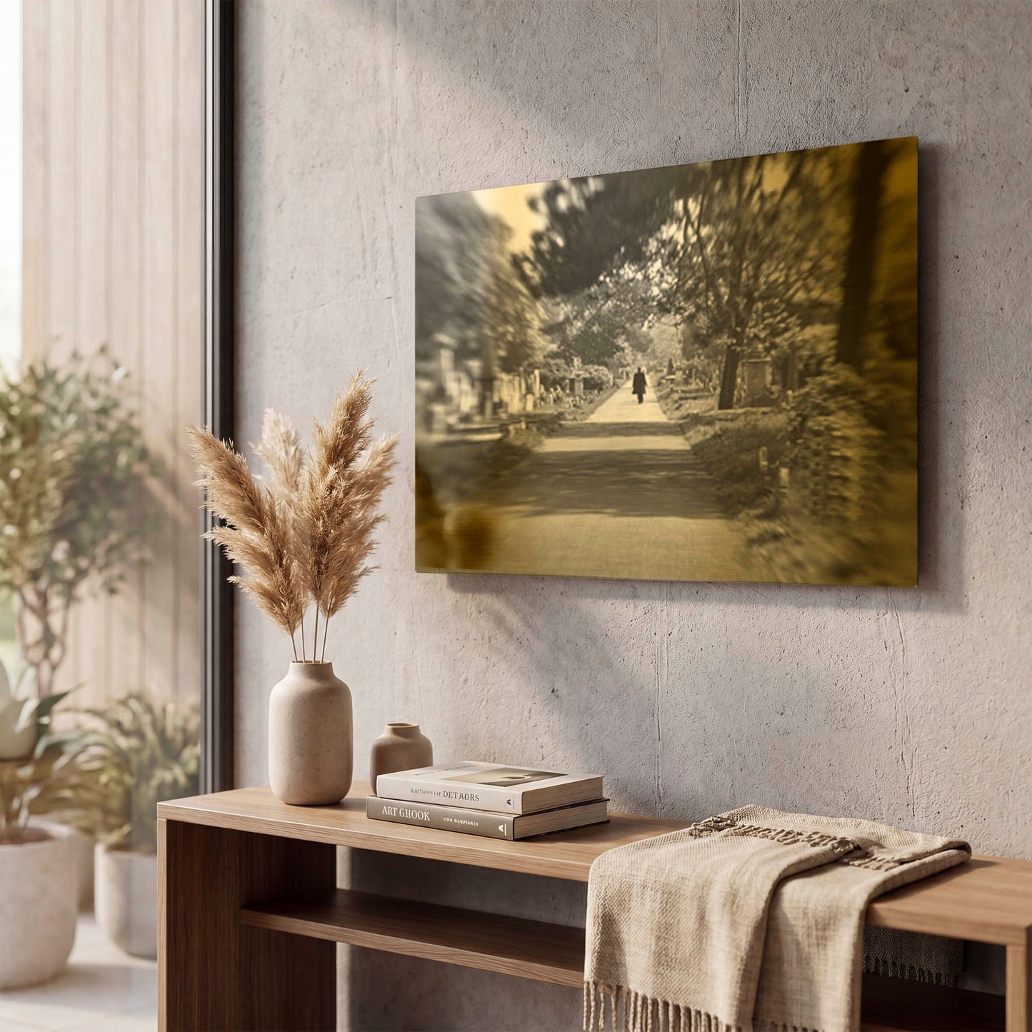'London Walk' By Mark A Paulda Gold Metal Wall Art