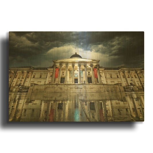 'National Gallery Illuminated' By Mark A Paulda Gold Metal Wall Art