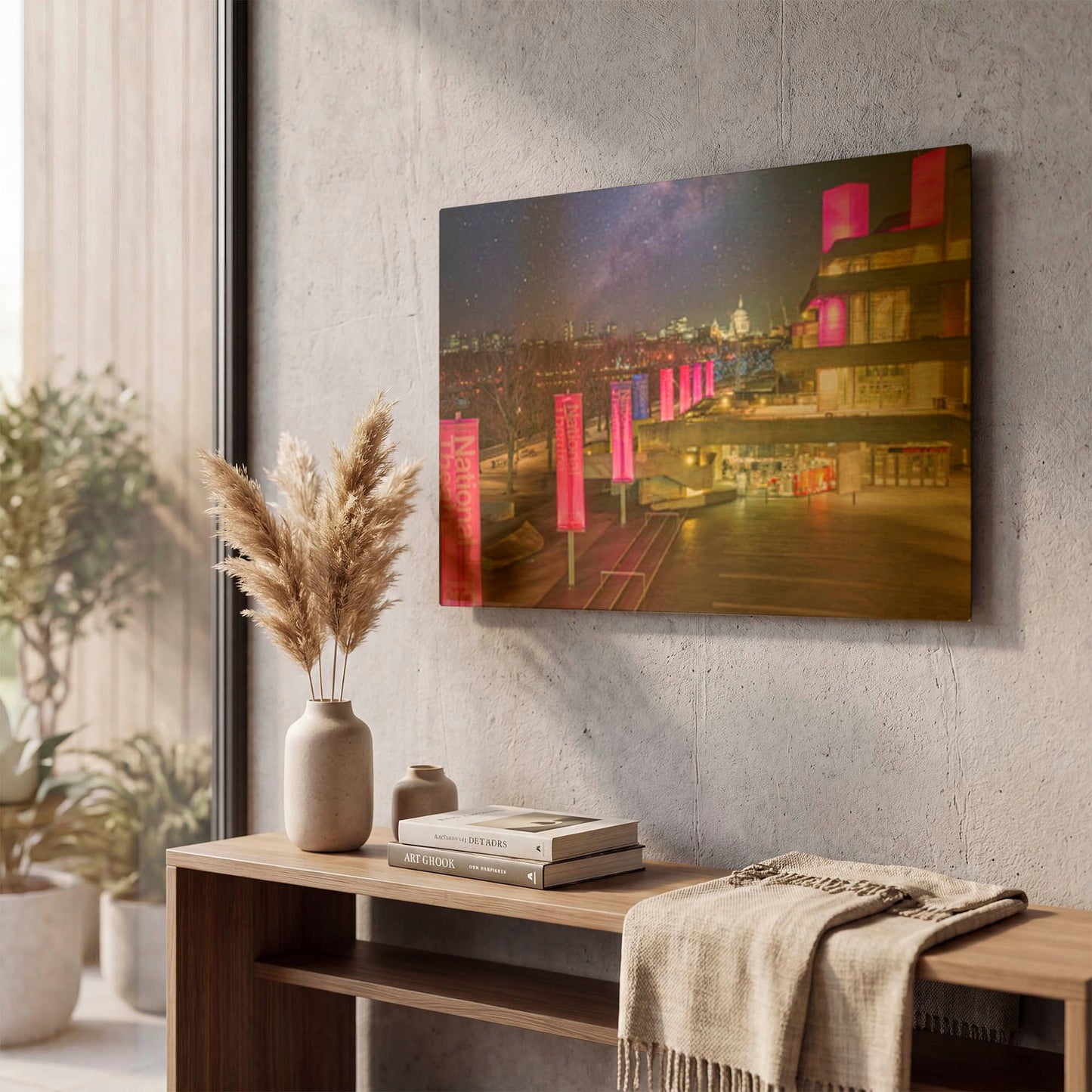 'National Theatre And St Paul's Cathedral' By Mark A Paulda Gold Metal Wall Art