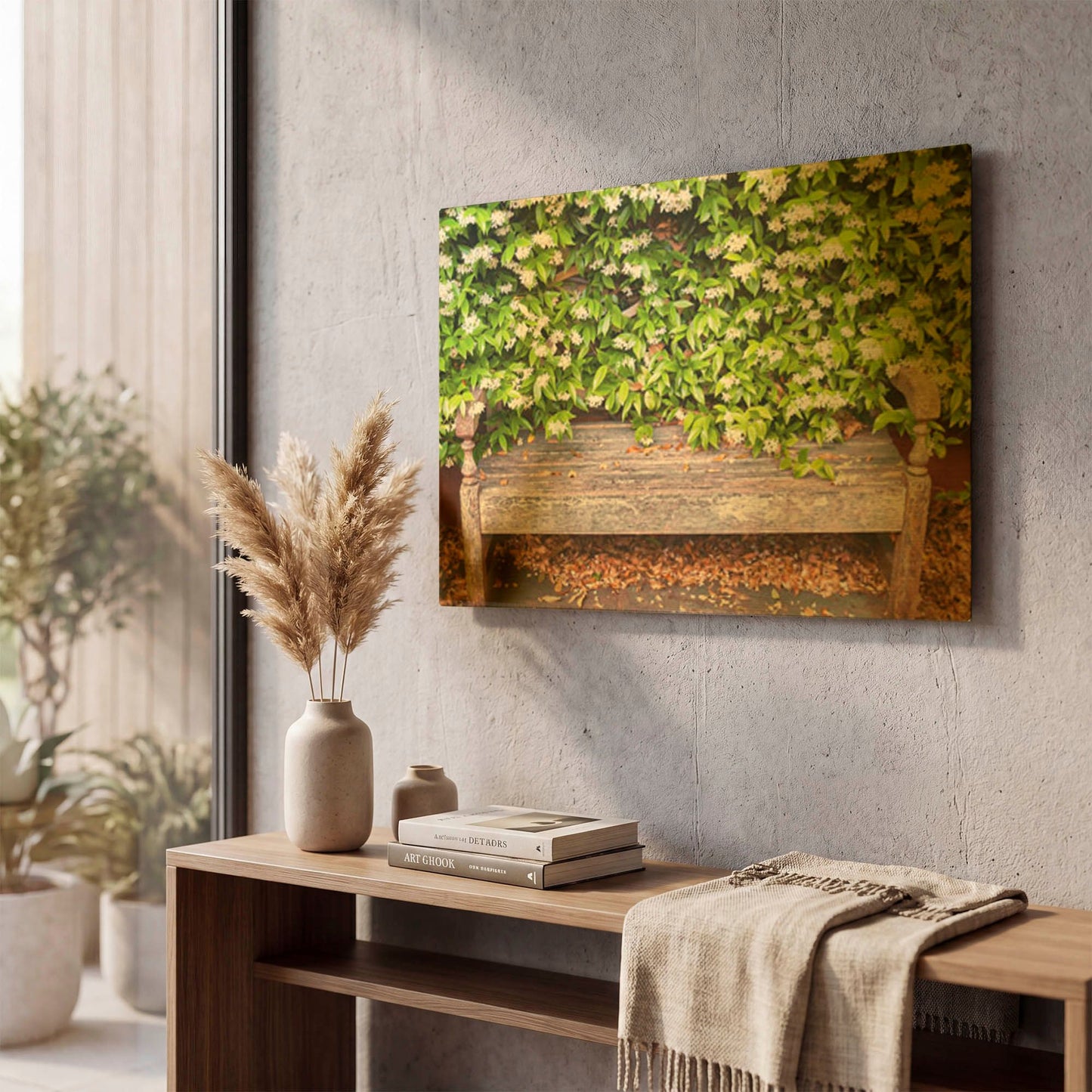 'Nature's Bench' By Mark A Paulda Gold Metal Wall Art