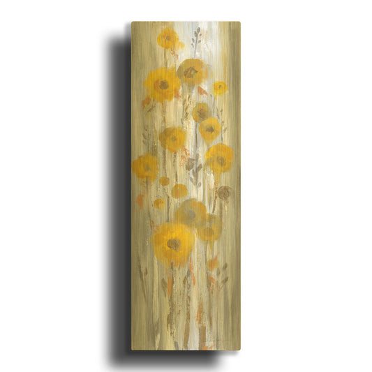 'Roadside Flowers I' By Silvia Vassileva Gold Metal Wall Art