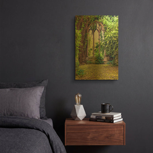 'Nature's Growth In St Dunstan In The East' By Mark A Paulda Gold Metal Wall Art