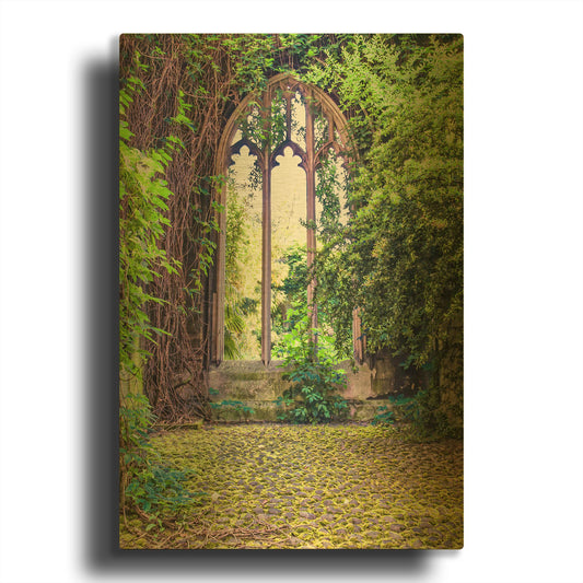 'Nature's Growth In St Dunstan In The East' By Mark A Paulda Gold Metal Wall Art
