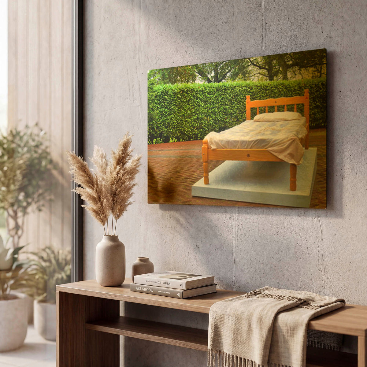 'Rainy Day In Bed' By Mark A Paulda Gold Metal Wall Art