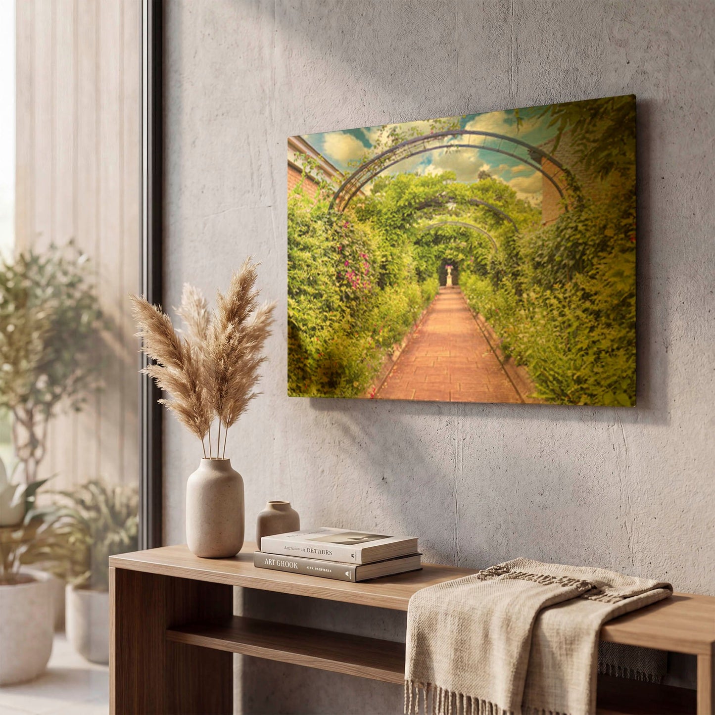 'Regent's Park Garden Arches' By Mark A Paulda Gold Metal Wall Art