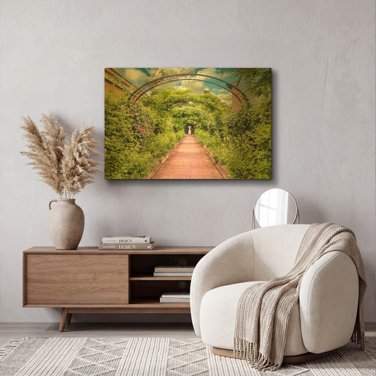 'Regent's Park Garden Arches' By Mark A Paulda Gold Metal Wall Art