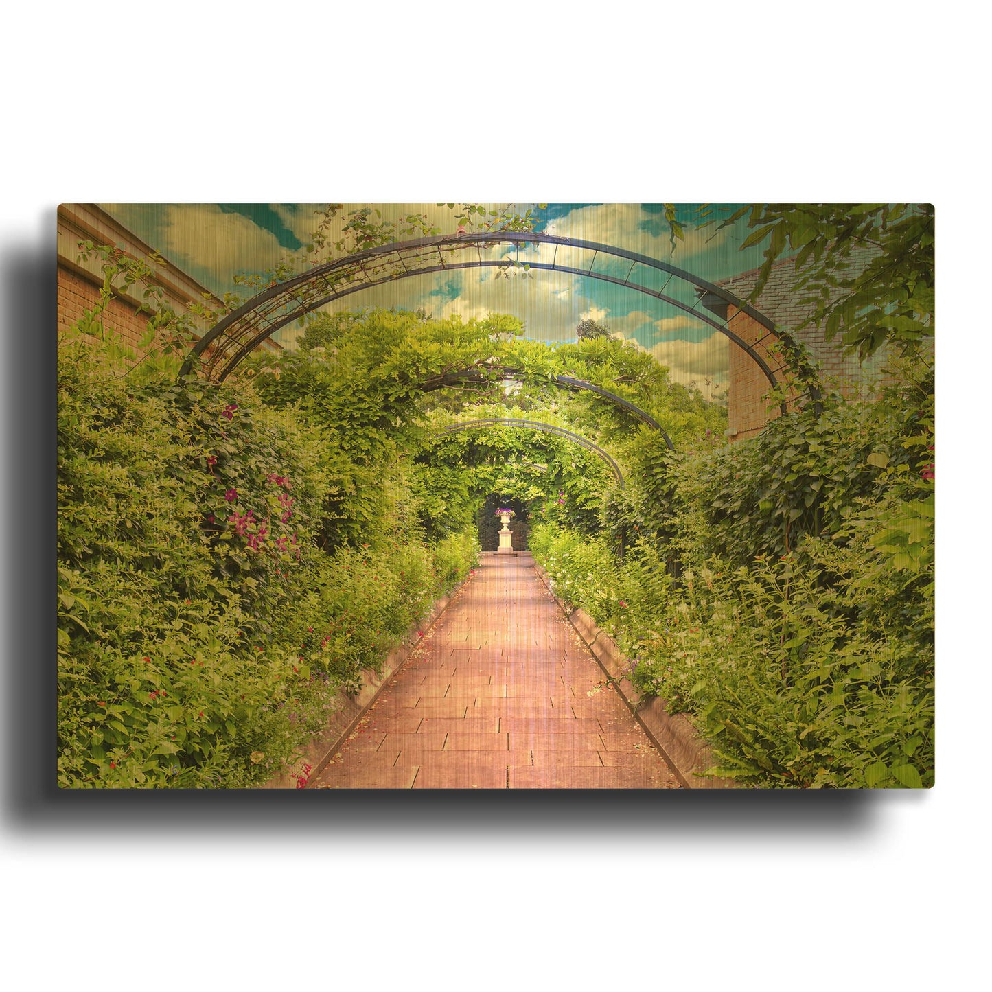 'Regent's Park Garden Arches' By Mark A Paulda Gold Metal Wall Art