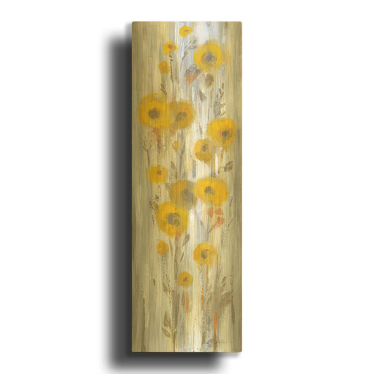 'Roadside Flowers II' By Silvia Vassileva Gold Metal Wall Art