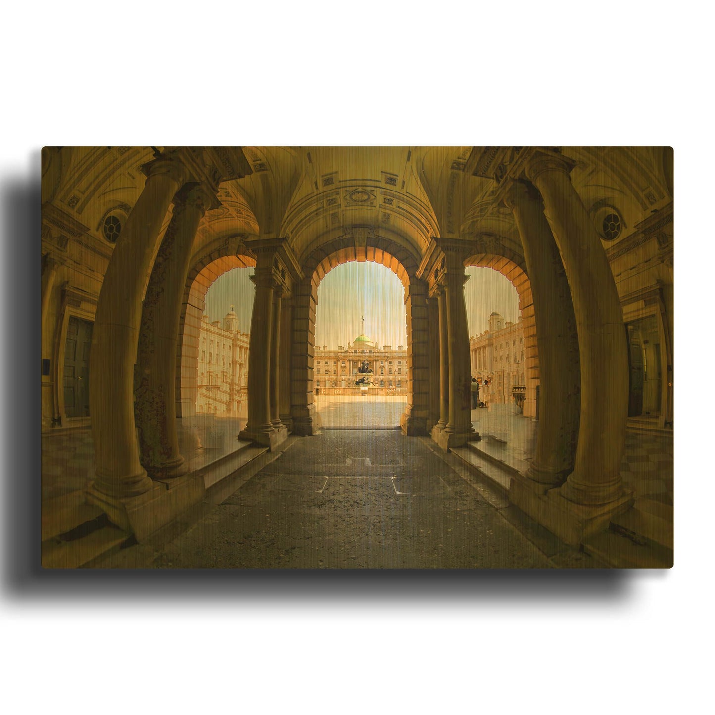 'Somerset House Entrance' By Mark A Paulda Gold Metal Wall Art