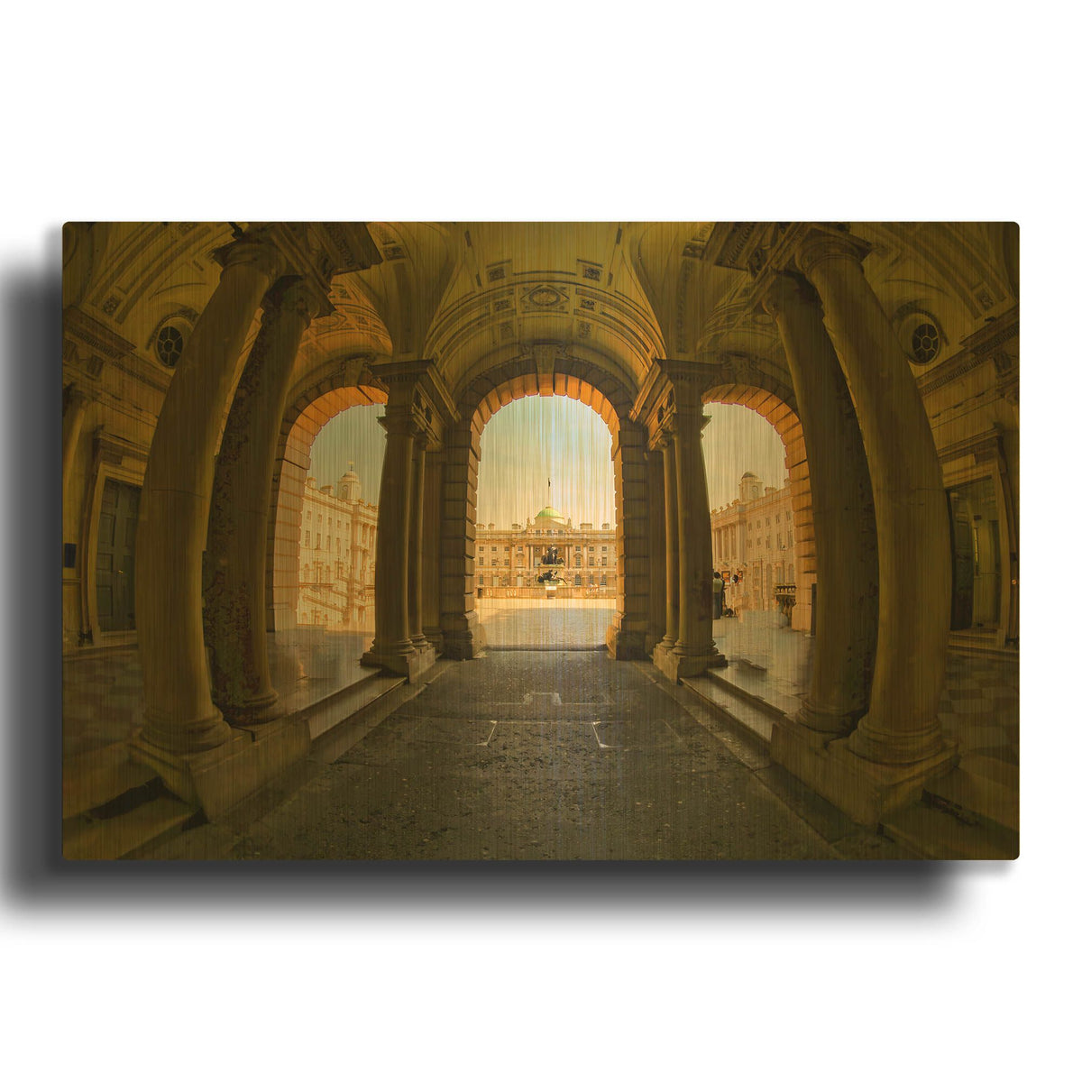 'Somerset House Entrance' By Mark A Paulda Gold Metal Wall Art