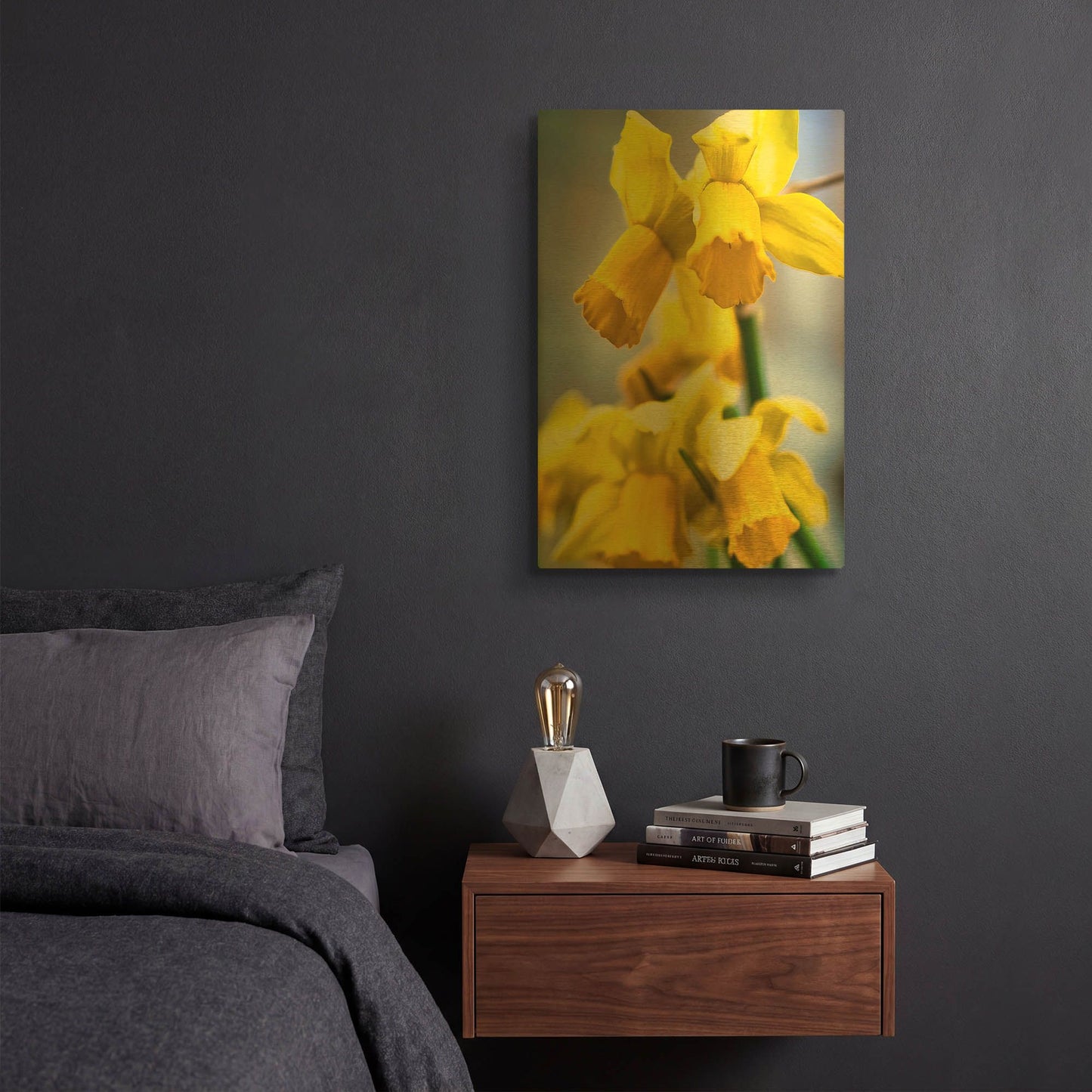 'Spring Daffodils' By Mark A Paulda Gold Metal Wall Art