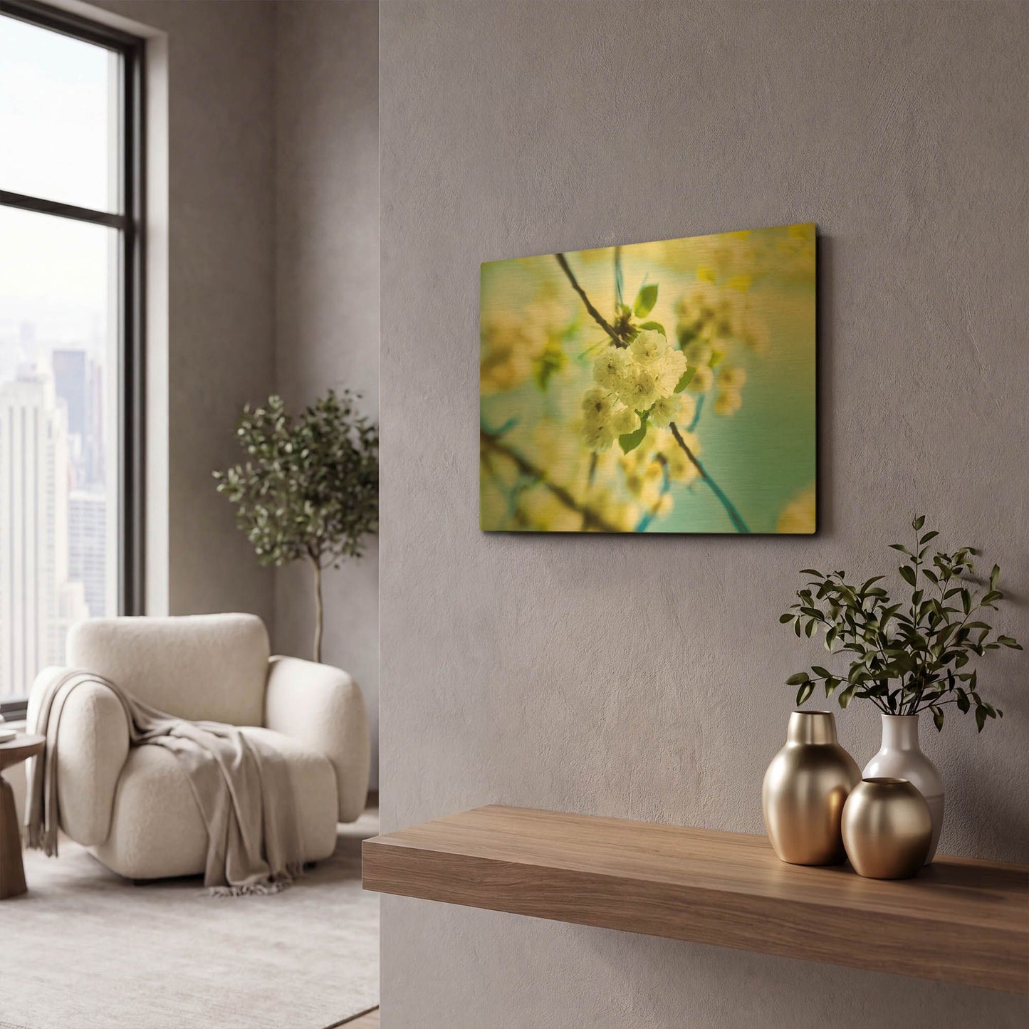 'Spring Flowers' By Mark A Paulda Gold Metal Wall Art