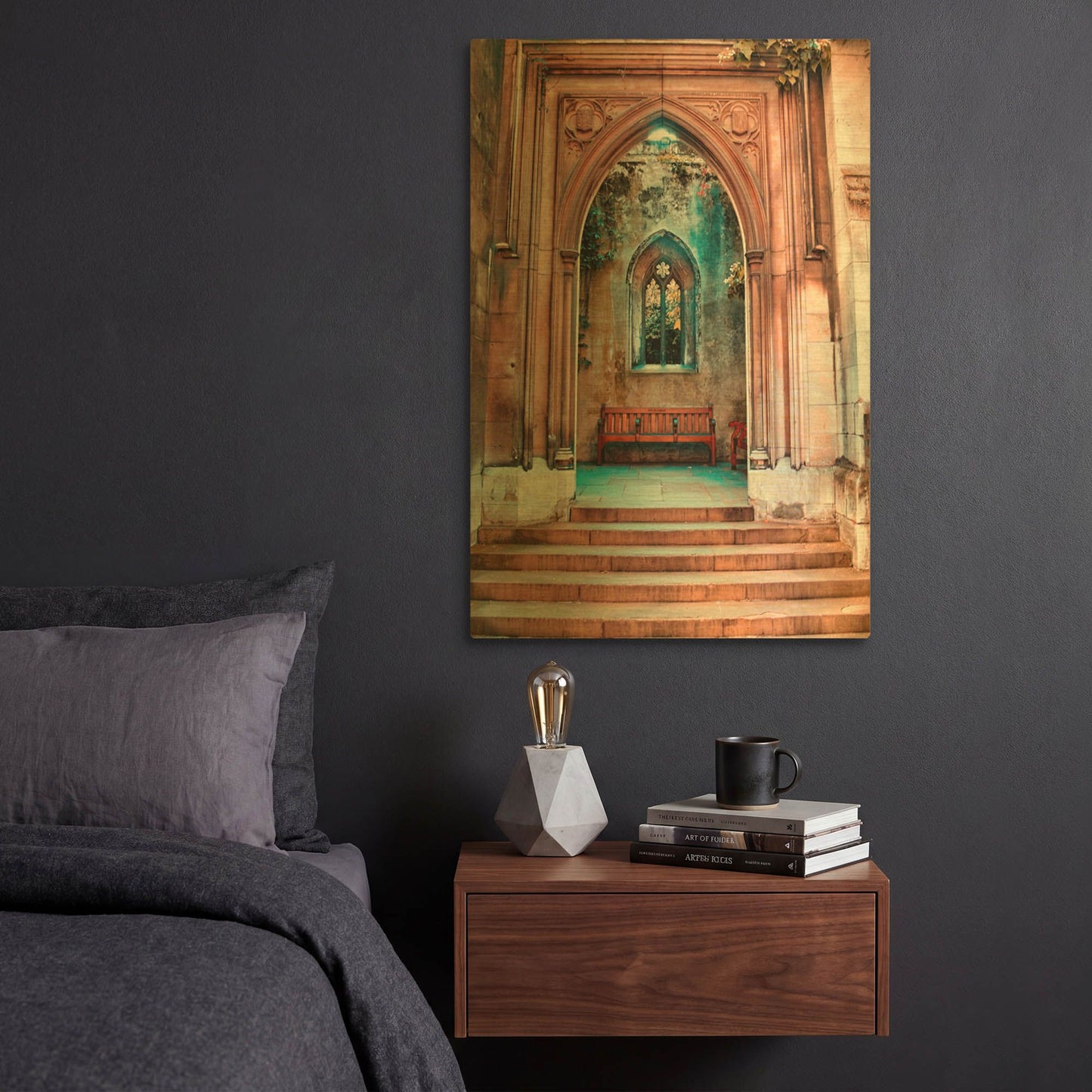 'St Dunstan In The East Entrance' By Mark A Paulda Gold Metal Wall Art