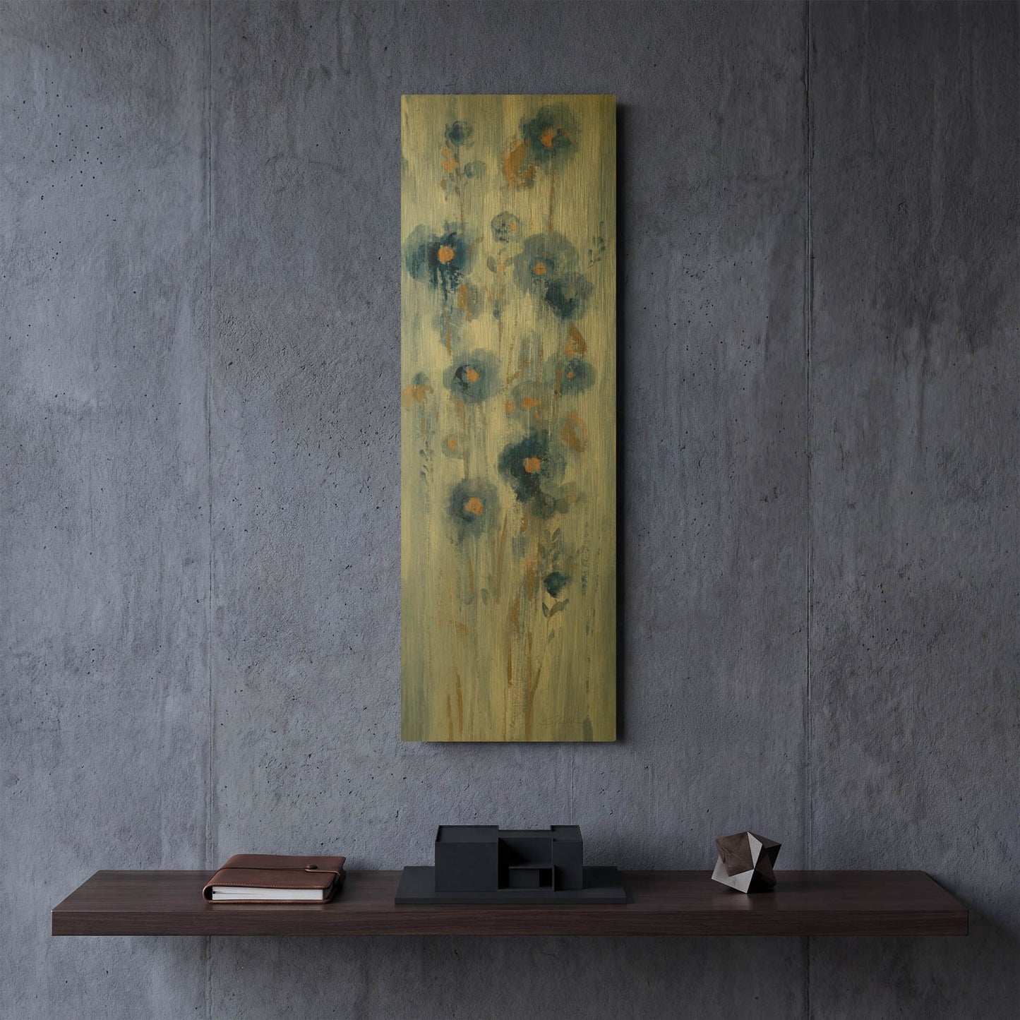 'Seaside Flowers I' By Silvia Vassileva Gold Metal Wall Art