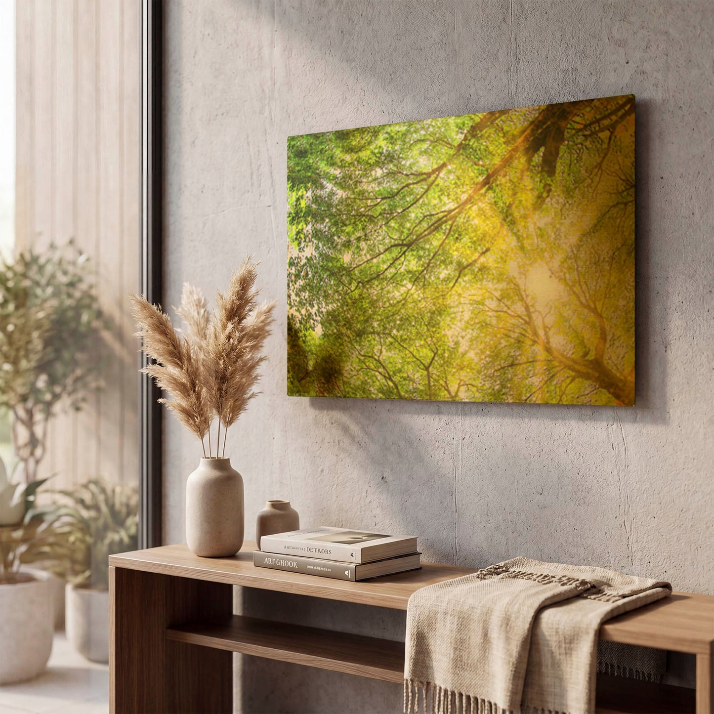 'Sunrays Through The Treetops' By Mark A Paulda Gold Metal Wall Art