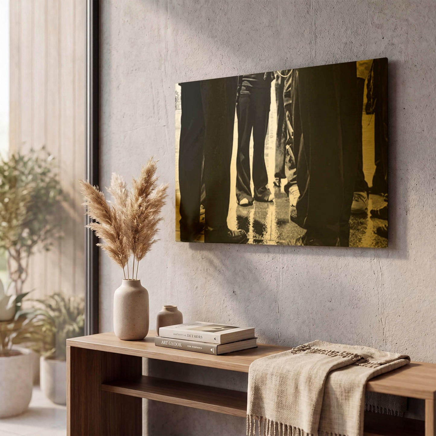 'The Meetup' By Mark A Paulda Gold Metal Wall Art