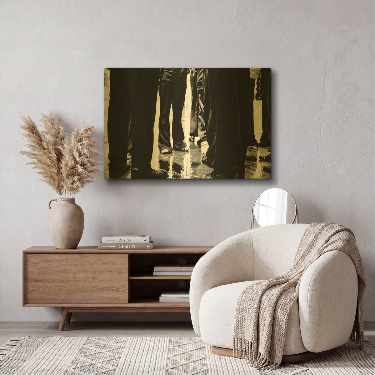 'The Meetup' By Mark A Paulda Gold Metal Wall Art