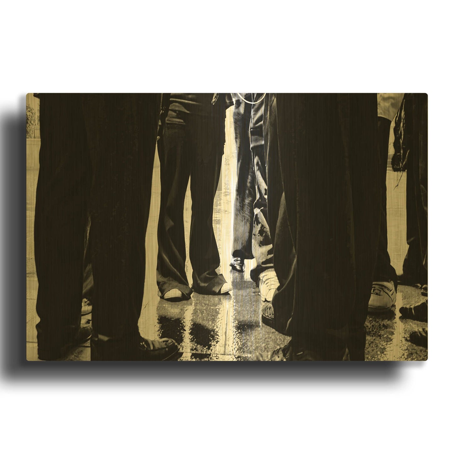 'The Meetup' By Mark A Paulda Gold Metal Wall Art