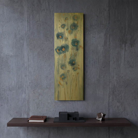 'Seaside Flowers II' By Silvia Vassileva Gold Metal Wall Art