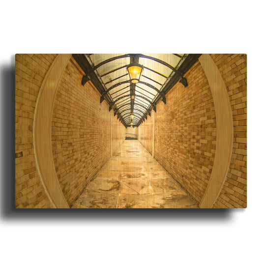 'Tunnel Patterns' By Mark A Paulda Gold Metal Wall Art