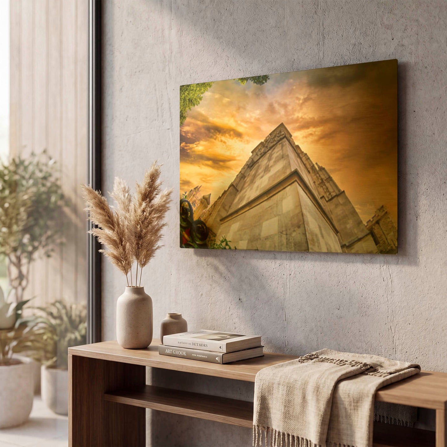 'Westminster Abbey Corner' By Mark A Paulda Gold Metal Wall Art