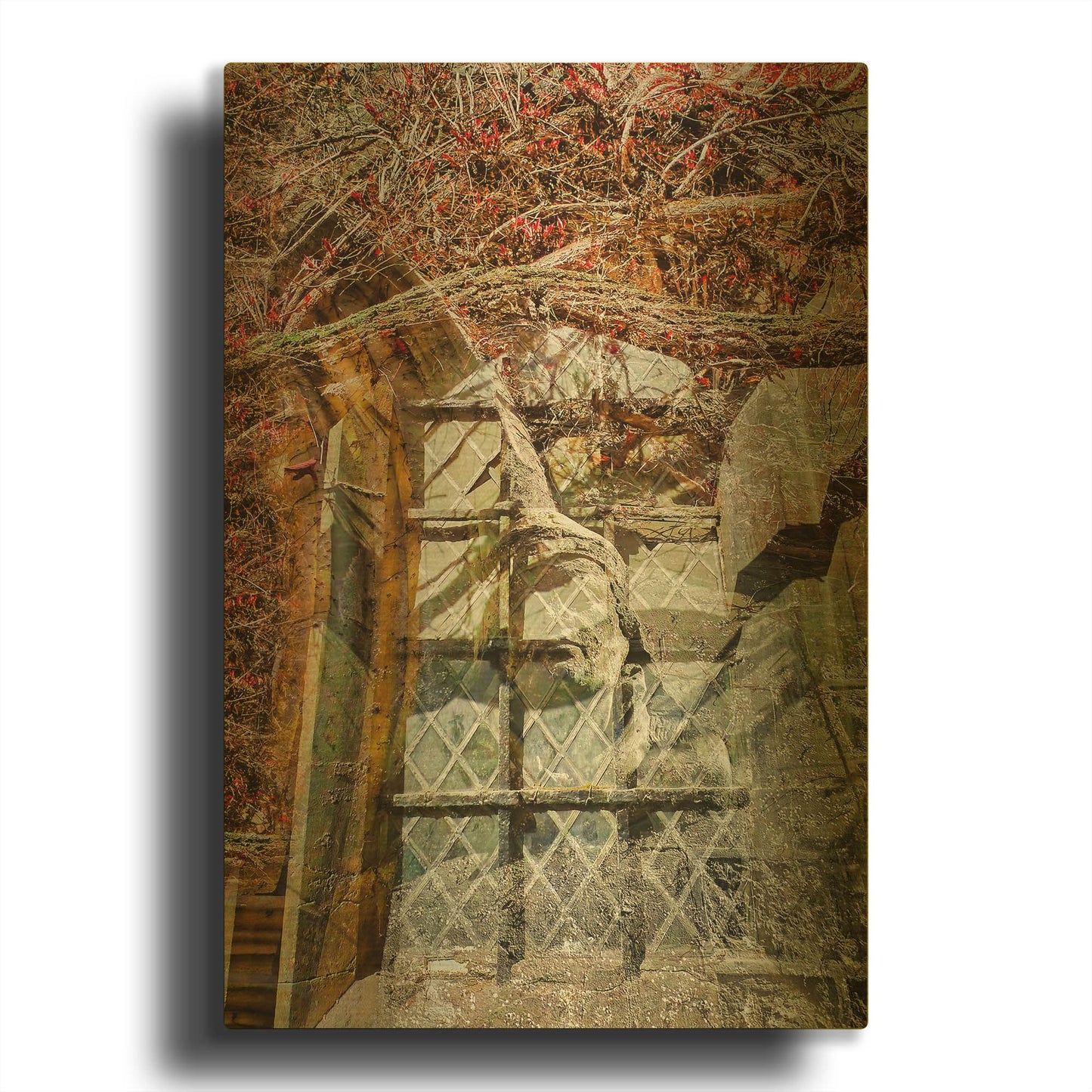 'Westminster Double Exposure' By Mark A Paulda Gold Metal Wall Art