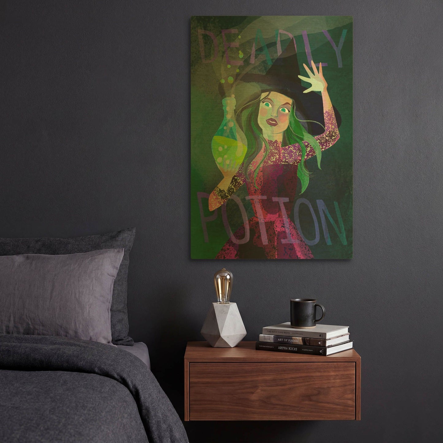 'Deadly Potion' By Michal Loren Art Gold Metal Wall Art