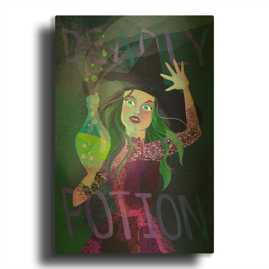 'Deadly Potion' By Michal Loren Art Gold Metal Wall Art