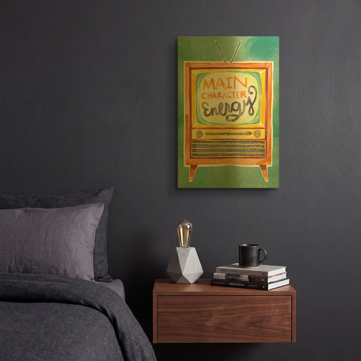 'Main Character Energy' By Michal Loren Art Gold Metal Wall Art