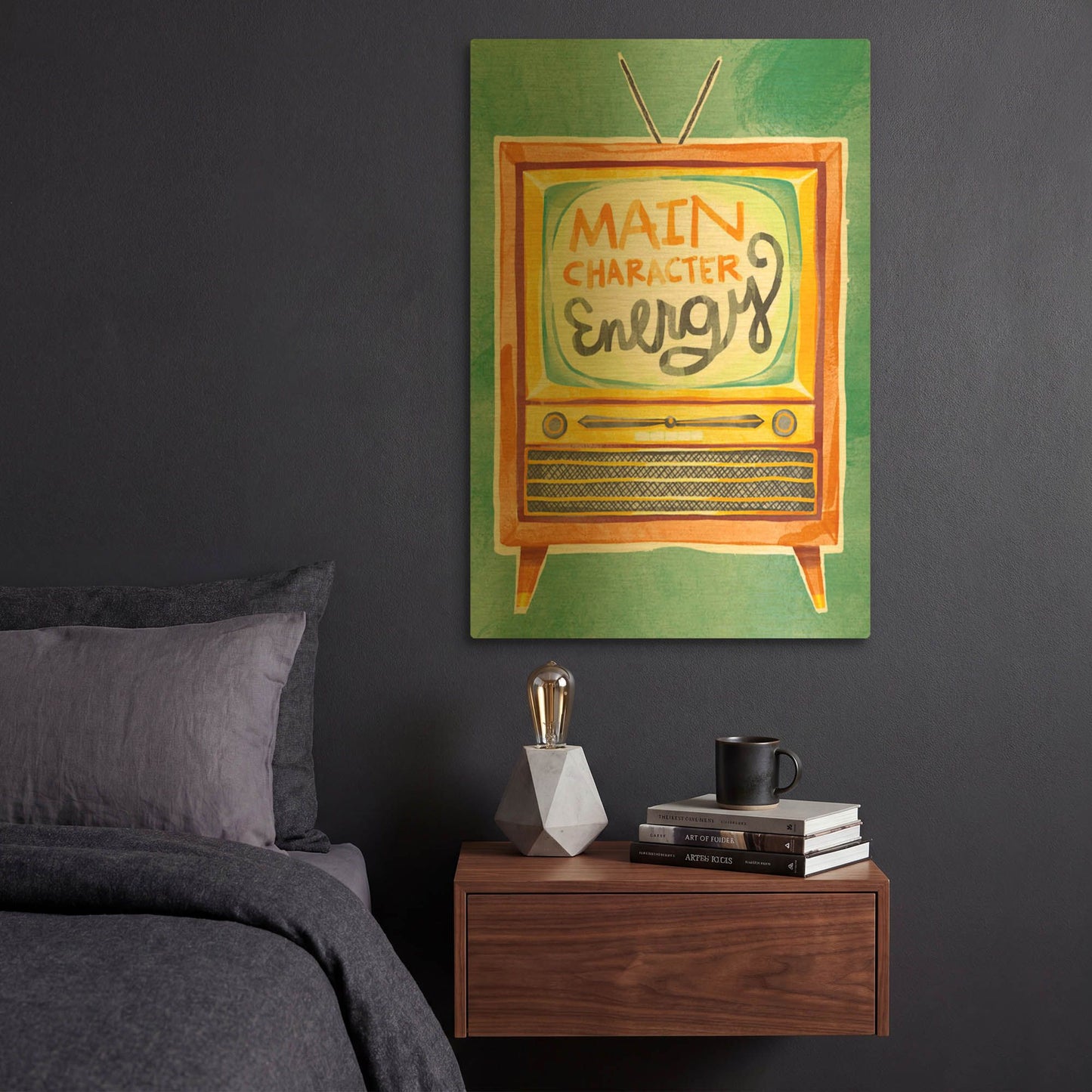 'Main Character Energy' By Michal Loren Art Gold Metal Wall Art