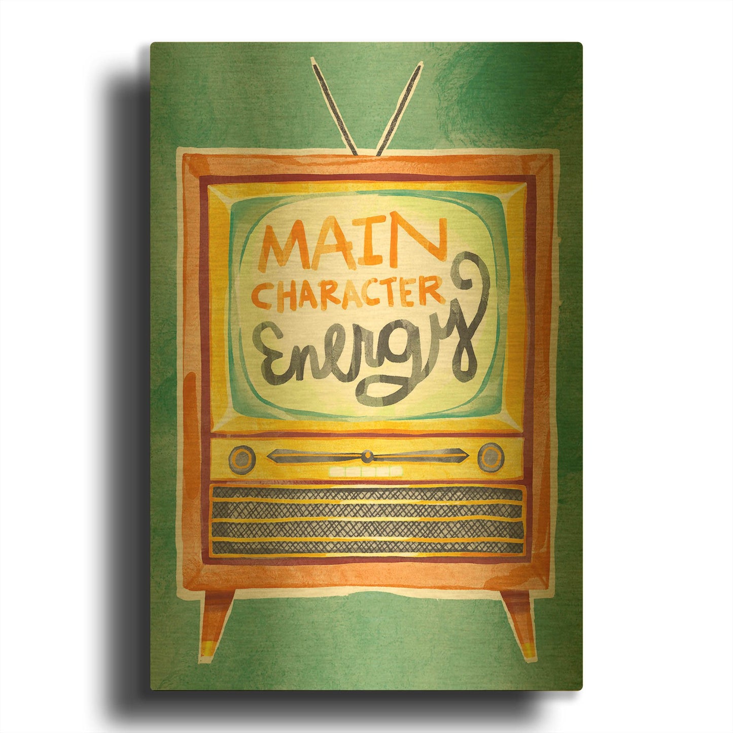 'Main Character Energy' By Michal Loren Art Gold Metal Wall Art