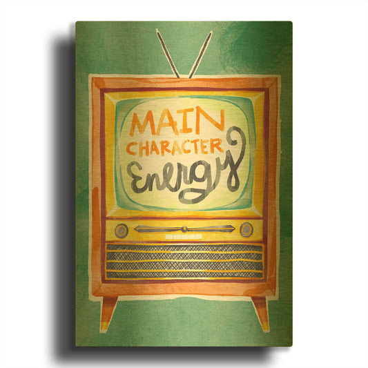 'Main Character Energy' By Michal Loren Art Gold Metal Wall Art