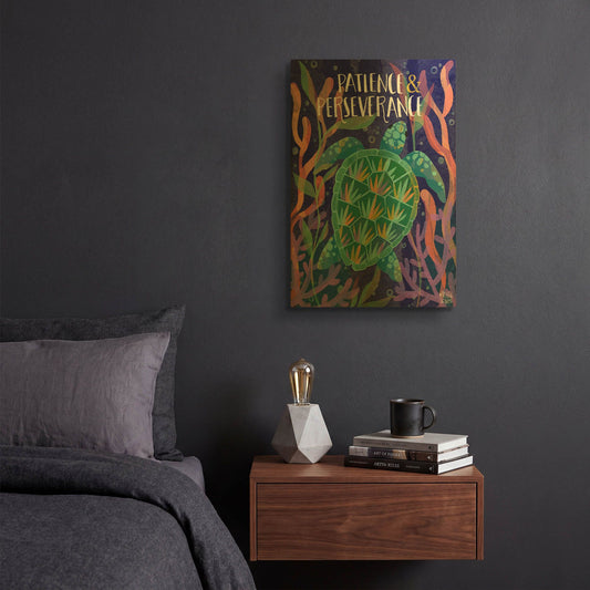 'Patience And Perseverance' By Michal Loren Art Gold Metal Wall Art
