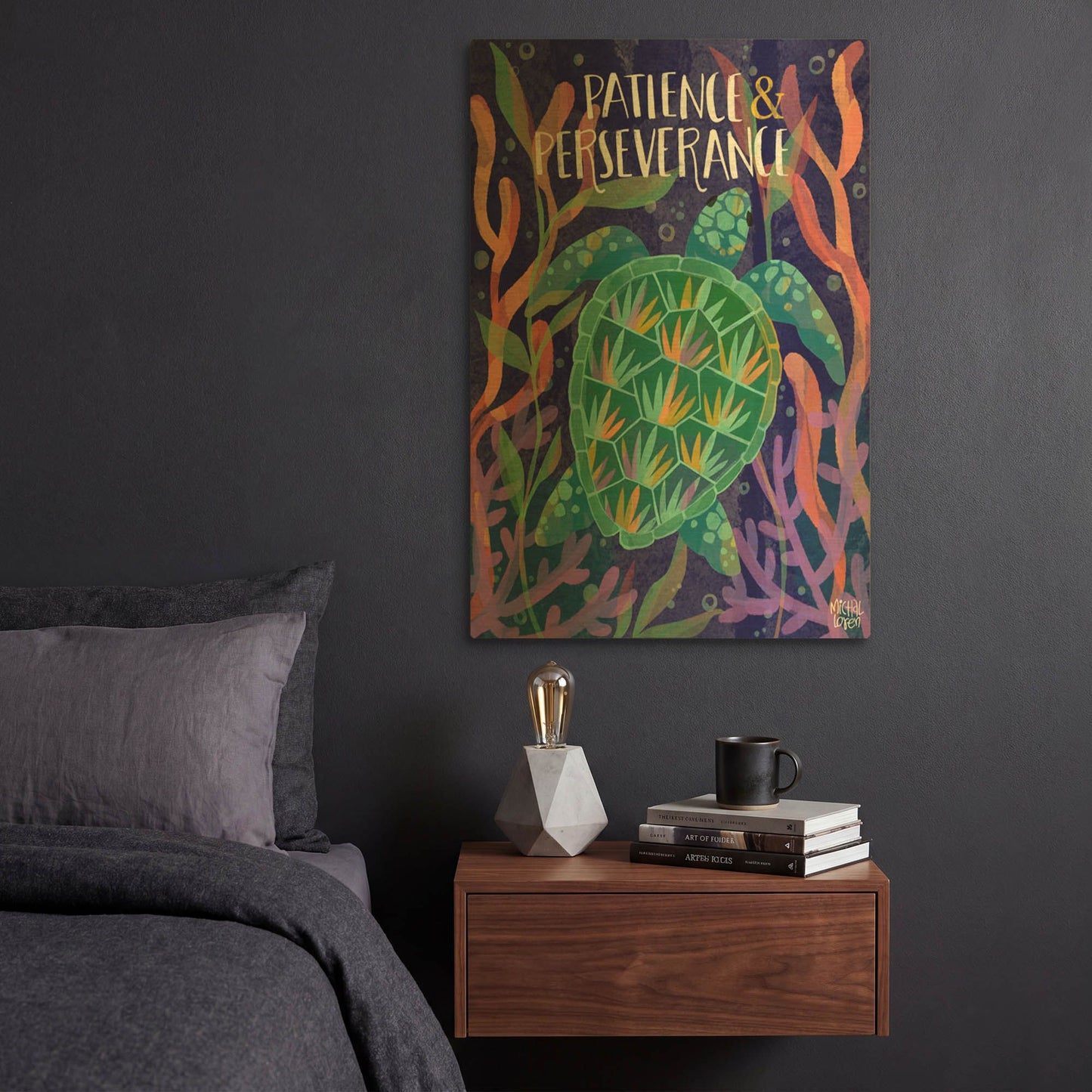 'Patience And Perseverance' By Michal Loren Art Gold Metal Wall Art