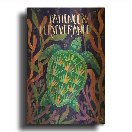'Patience And Perseverance' By Michal Loren Art Gold Metal Wall Art