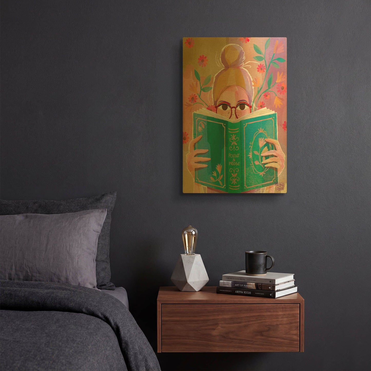 'Petals Of Poetry' By Michal Loren Art Gold Metal Wall Art