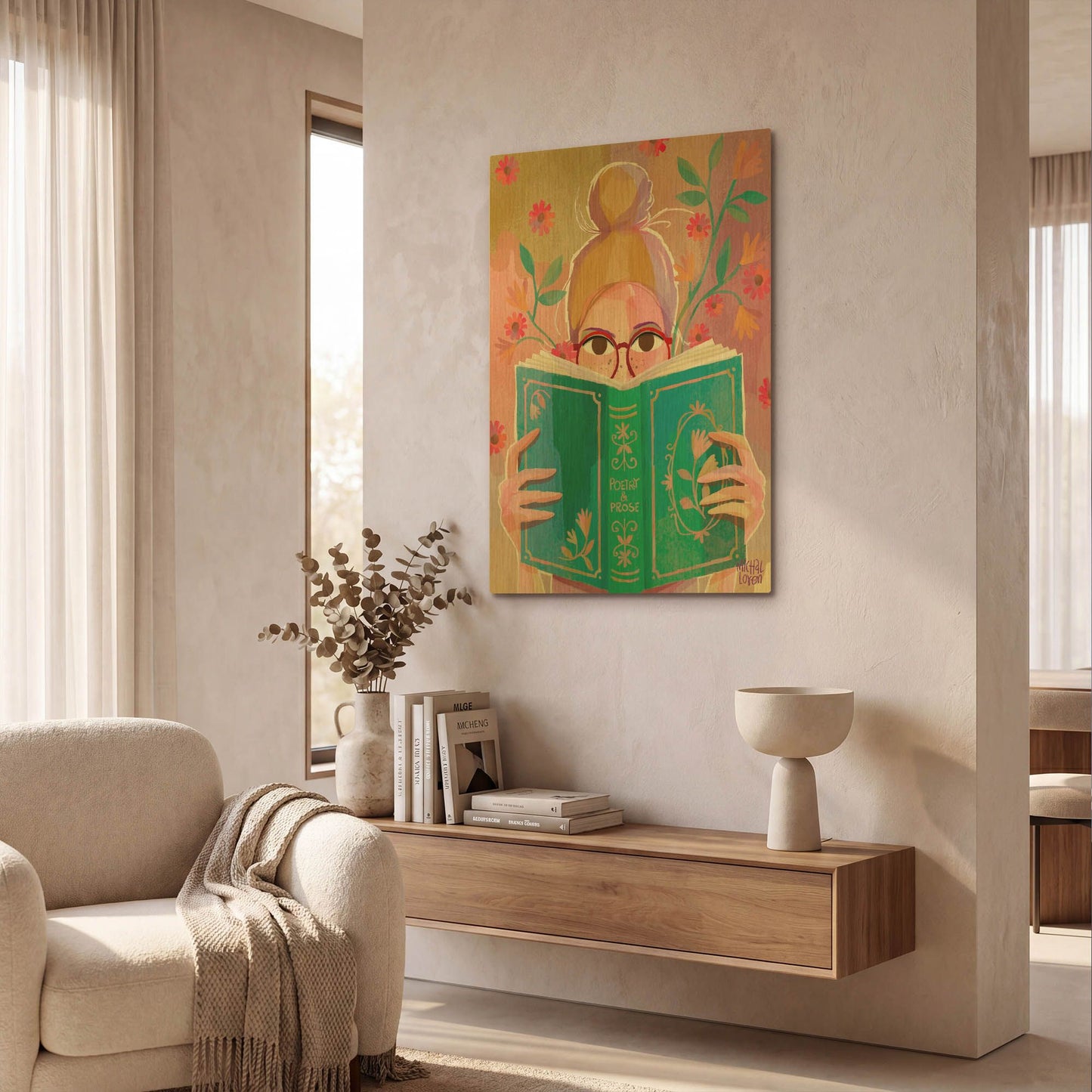 'Petals Of Poetry' By Michal Loren Art Gold Metal Wall Art
