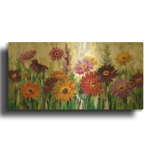 'Jewel Daisy Gerbera' By Silvia Vassileva Gold Metal Wall Art