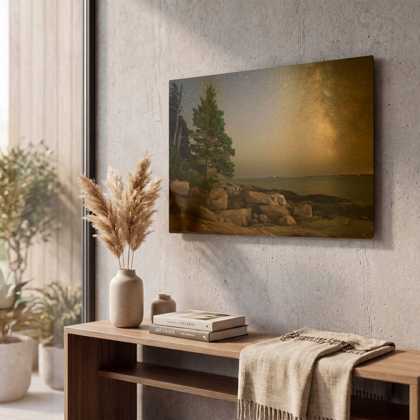 'Acadia Np Me Milky Way 1407' By Mike Jones Gold Metal Wall Art