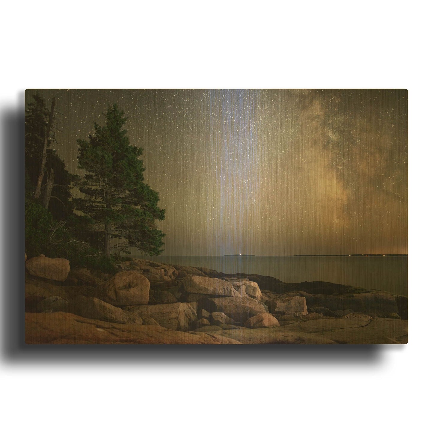 'Acadia Np Me Milky Way 1407' By Mike Jones Gold Metal Wall Art