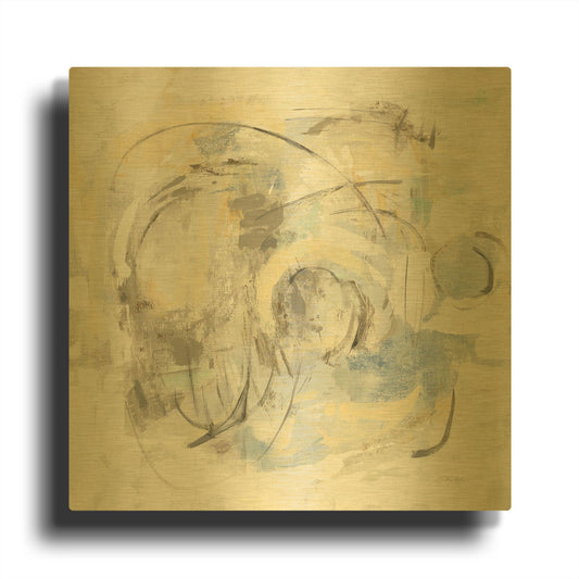 'Signature' By Silvia Vassileva Gold Metal Wall Art