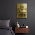 'Bonaventure Bowl 2417' By Mike Jones Gold Metal Wall Art