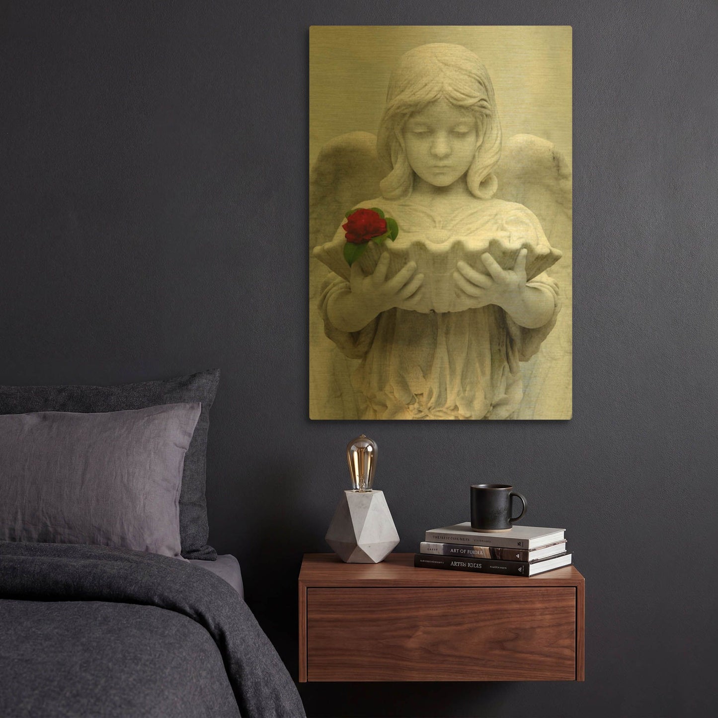 'Bonaventure Bowl 2417' By Mike Jones Gold Metal Wall Art
