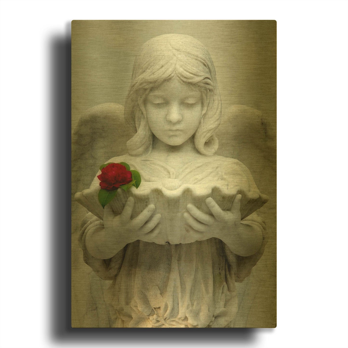 'Bonaventure Bowl 2417' By Mike Jones Gold Metal Wall Art