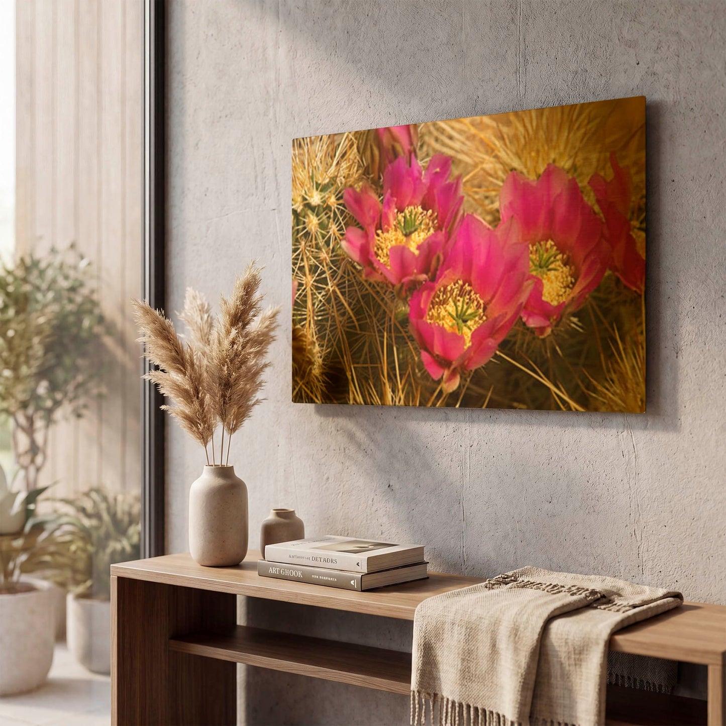 'Hedgehog Blooms Az 7131' By Mike Jones Gold Metal Wall Art