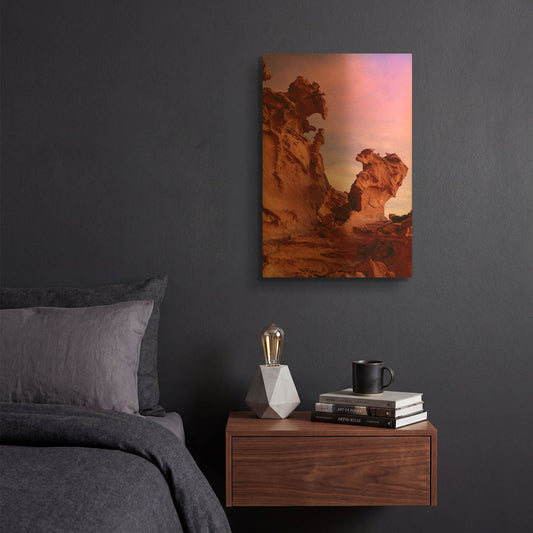 'Little Finland Dusk Nv 6109' By Mike Jones Gold Metal Wall Art