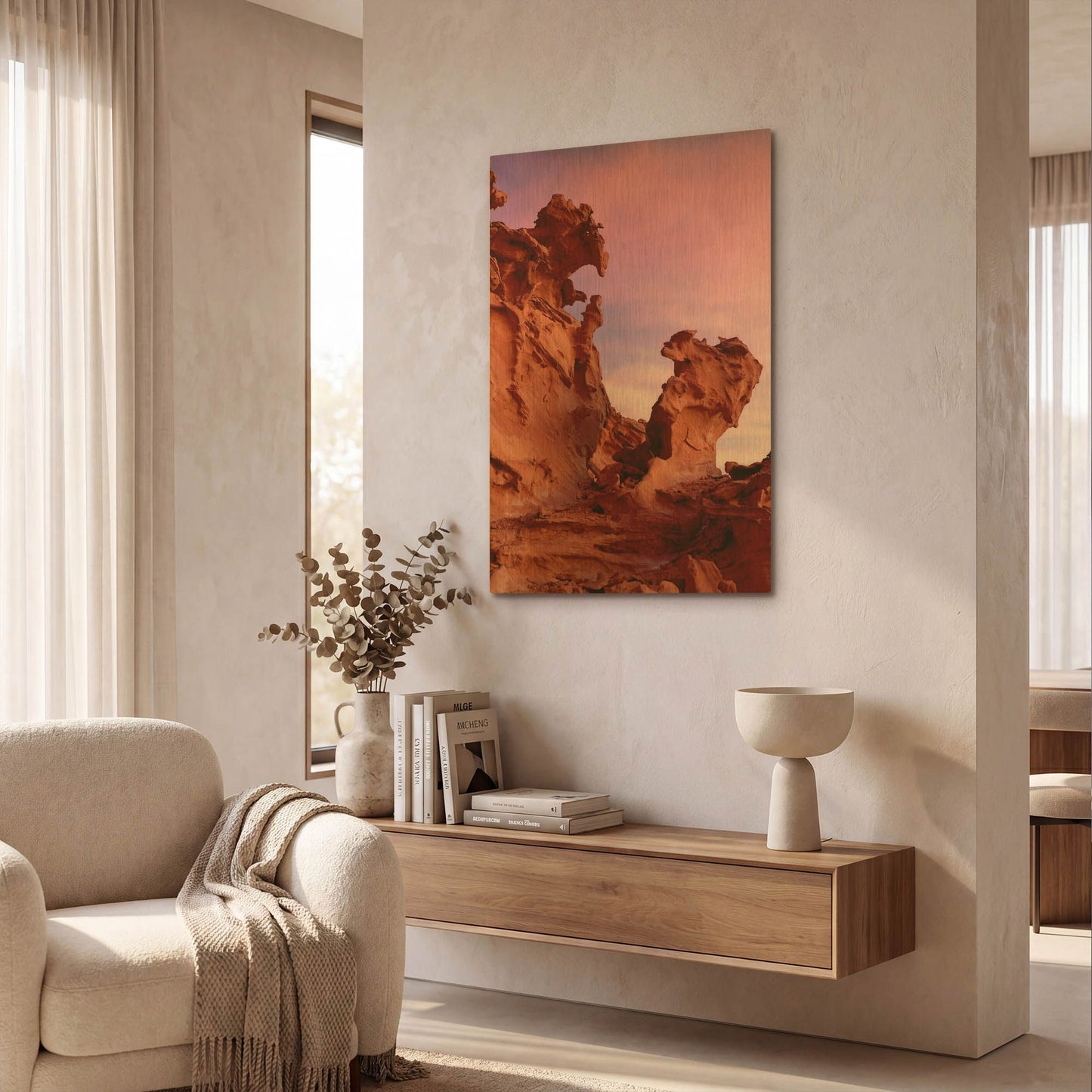 'Little Finland Dusk Nv 6109' By Mike Jones Gold Metal Wall Art