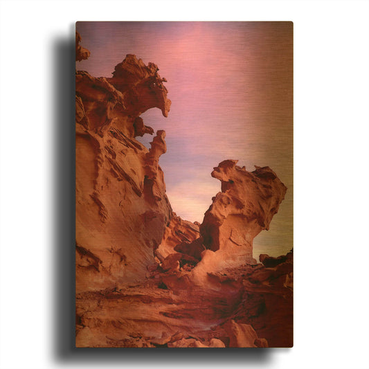 'Little Finland Dusk Nv 6109' By Mike Jones Gold Metal Wall Art