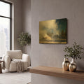 'Yellowstone Grotto Geyser 3429' By Mike Jones Gold Metal Wall Art
