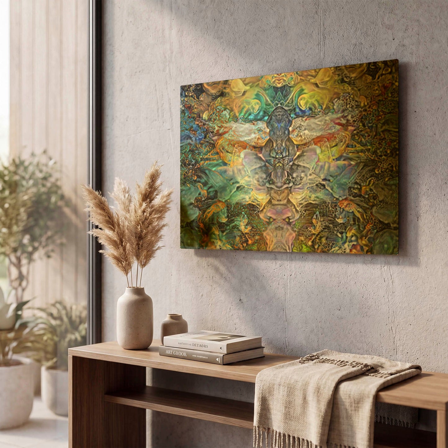 'Caronte Sideral' By Pedro Gavidia Gold Metal Wall Art